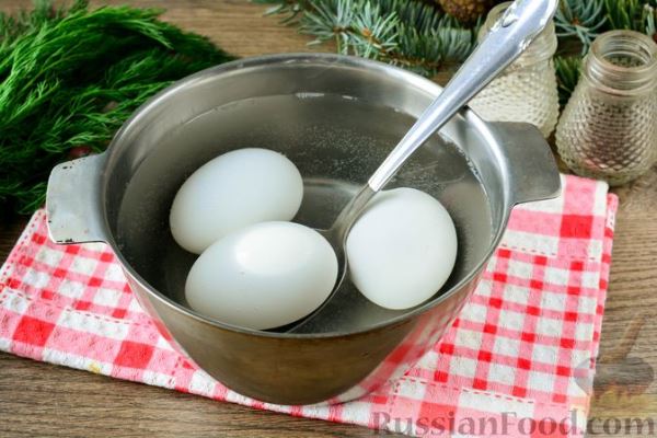 Фаршированные яйца "Селёдка под шубой"