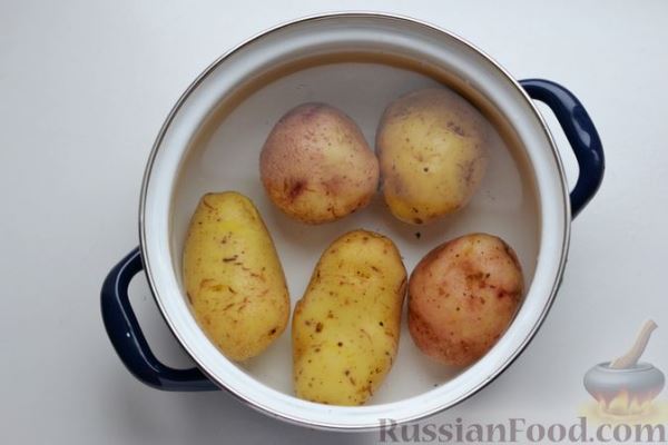 Картофельные гнёзда с рыбой и сыром, в духовке
