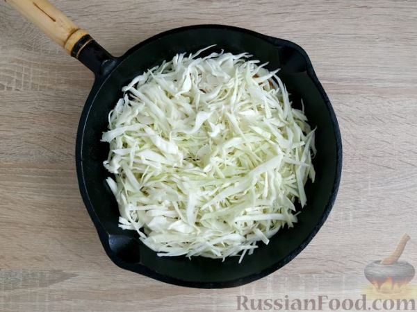 Макароны с капустой (на сковороде)
