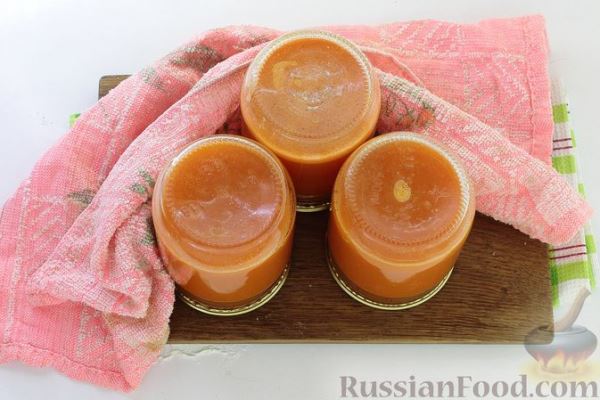 Морковно-апельсиновый сок (на зиму)