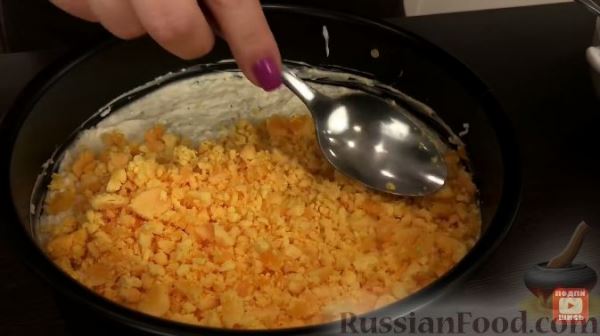 Салат "Русалочка" с форелью и апельсинами