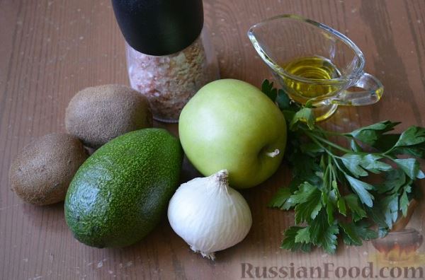 Салат "Витаминный" из киви и авокадо