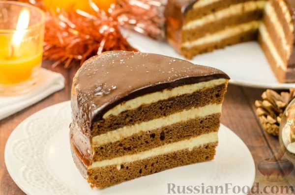 Торт "Тигр в шоколаде" с апельсиново-творожным кремом